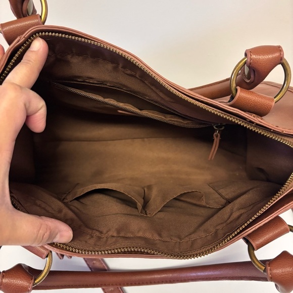 Frye & Co. Faux Leather Satchel Crossbody Bag Women - Picture 5 of 15